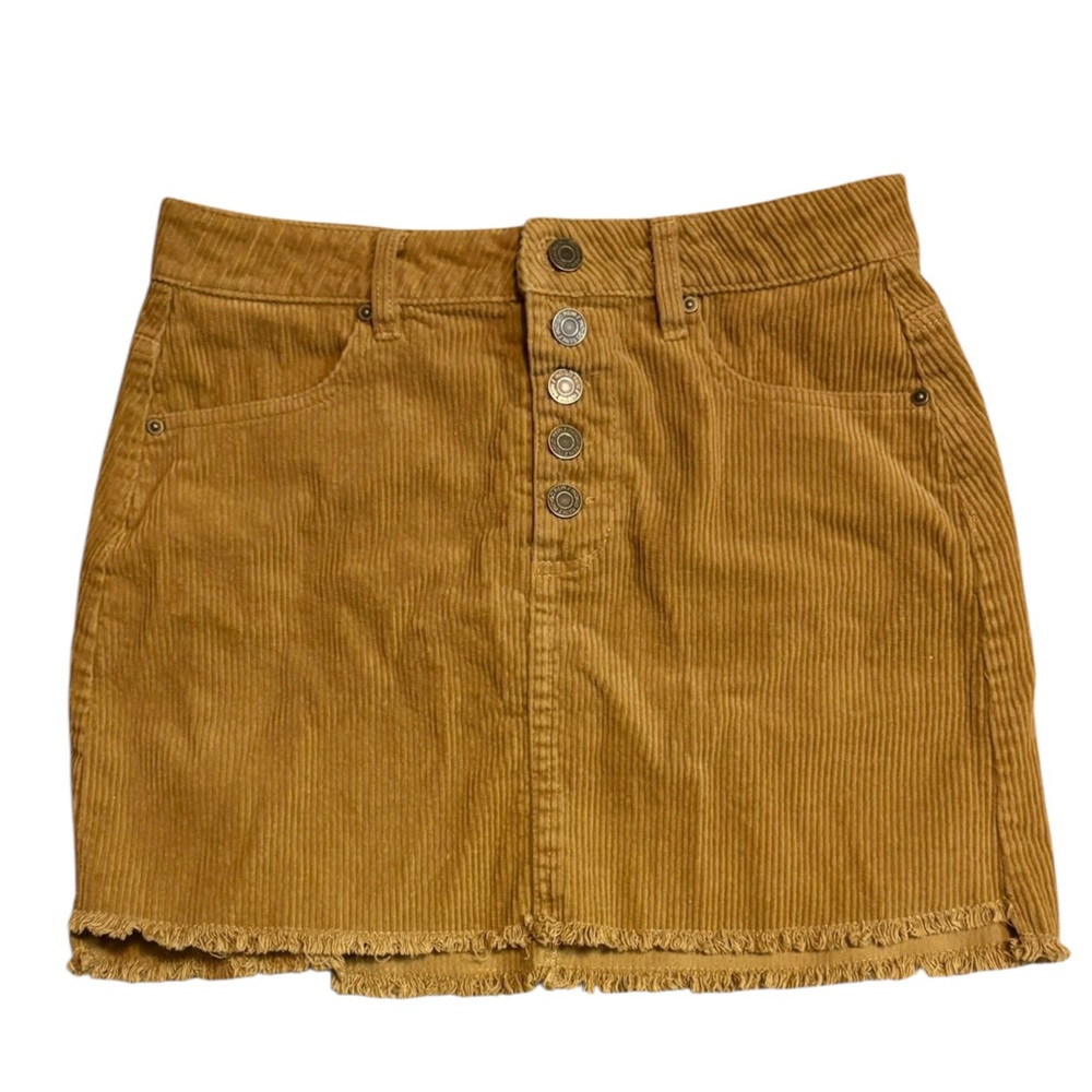 Indigo Rein Caramel Corduroy Mini Skirt Size 25